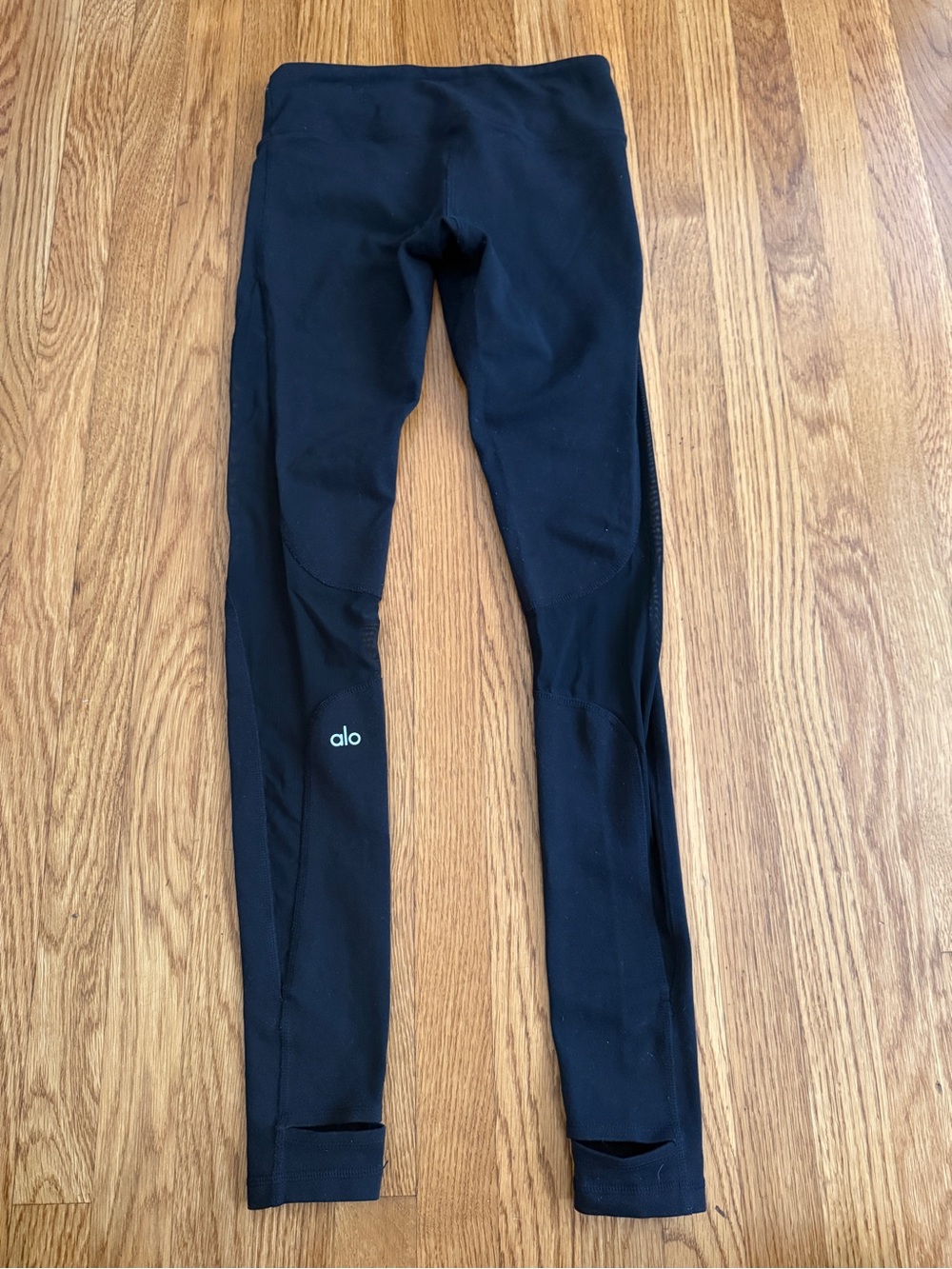 ALO yoga mesh cutout black athletic leggings XS